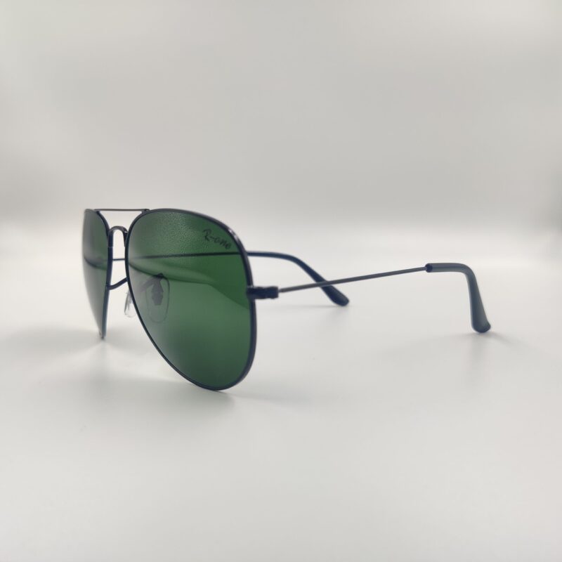 Green Rimless Aviator  Men Sunglasses - Image 3