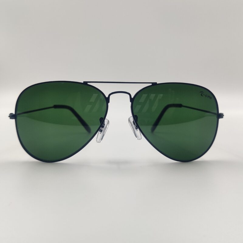 Green Rimless Aviator  Men Sunglasses