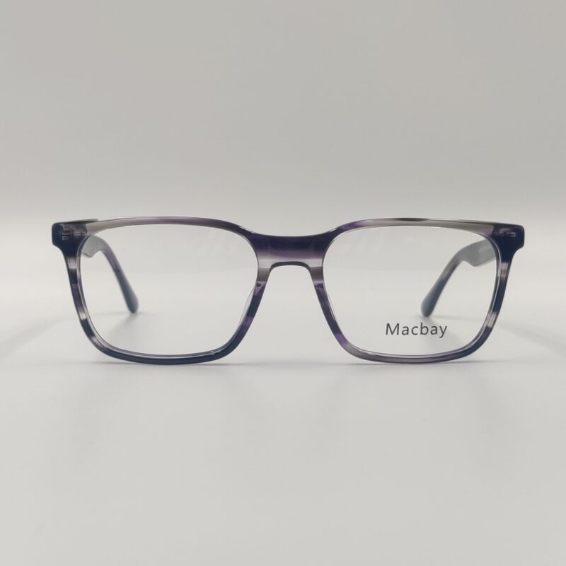 Purple Transparent Full Rim Rectangle
