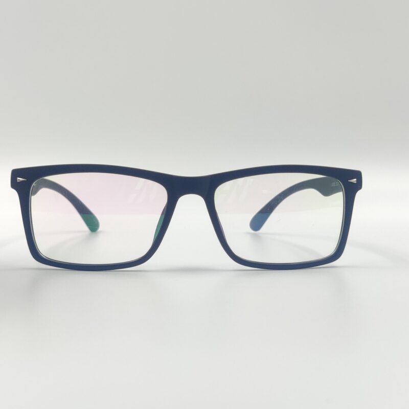Blue Block Screen Glasses: Matte Black Full Rim Square FOR MEN AND WOMEN - Image 2