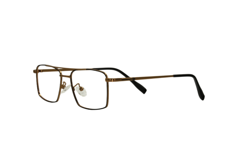 Golden Black Full Rim Rectangle Metal - Image 2