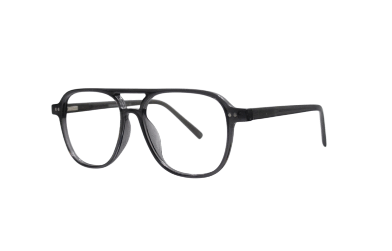 Black Transparent Full Rim Aviator - Image 2
