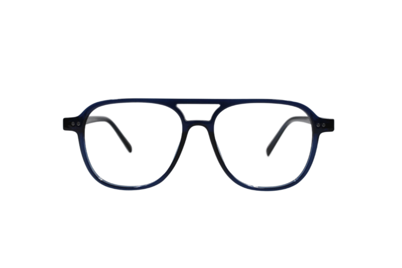 Blue Transparent Full Rim Aviator